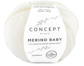 Katia Filato Merino Baby Colore 01 Bianco 50 Grammi