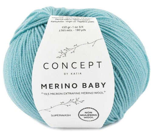 Katia Filato Merino Baby Colore 74 Turchese Chiaro 50 Grammi