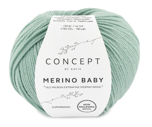 Katia Filato Merino Baby Colore 86 Verde Menta 50 Grammi