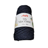 Stafil Filato My Macramè - 100% Riciclato - 100 Gr 90 Mt - Colore 11 Blu Melange