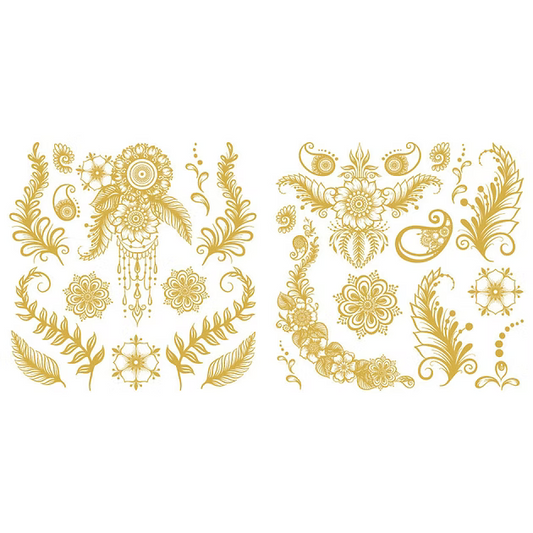 Hokus Pokus Transfers Namaste Gold 2 Fogli 30 X 30 cm