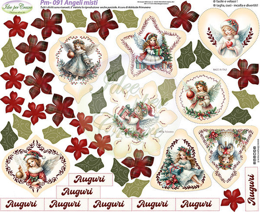 Idee Per Creare Pannello PM-091 cm 40×50 Angeli Misti