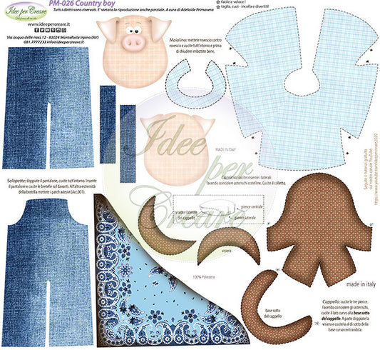 Idee Per Creare Pannello PM-026 cm 40×50 Country Boy