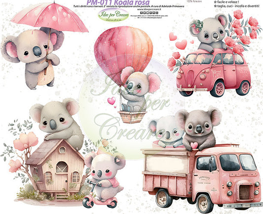 Idee Per Creare Pannello PM-011 cm 40×50 Koala Rosa