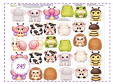 Idee Per Creare Pannello cm 40x50 PM-243 Porta Chiavi Animaletti