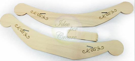 Idee Per Creare L-132 Struttura in Legno per Dondolo cm 45x10x10