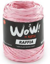 Katia Filato WOW Raffia - Rafia Brillante - 100% Cellulosa di viscosa - Colore 65 Rosa