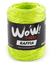 Katia Filato WOW Raffia - Rafia Brillante - 100% Cellulosa di viscosa - Colore 68 Pistacchio