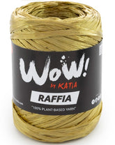 Katia Filato WOW Raffia - Rafia Brillante - 100% Cellulosa di viscosa - Colore 70 Oro