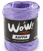 Katia Filato WOW Raffia - Rafia Brillante - 100% Cellulosa di viscosa - Colore 73 Lilla