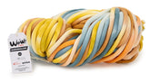 Katia Filato XXL Tubolare Multicolore WOW Marshmallow - 70% Cotone - 30% Poliammide - Colore 303 Marrone Ocra Jeans