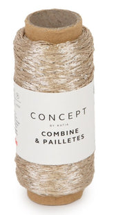 Katia Filato Combine & Paillettes - 100% Poliestere - Colore 52 Beige