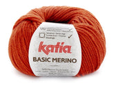 Katia Filato Basic Merino - 52% Merino Superwash - 48% Acrilico - 50 gr 120 mt - Colore 20 Arancio Profondo