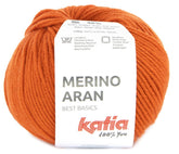 Katia Filato Merino Aran 101 Arancione Profondo 100 Grammi