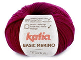 Katia Filato Basic Merino - 52% Merino Superwash - 48% Acrilico - 50 gr 120 mt - Colore 24 Fucsia