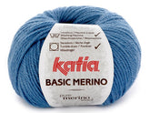 Katia Filato Basic Merino - 52% Merino Superwash - 48% Acrilico - 50 gr 120 mt - Colore 33 Blu Chiaro