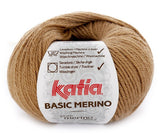 Katia Filato Basic Merino - 52% Merino Superwash - 48% Acrilico - 50 gr 120 mt - Colore 35 Cammello