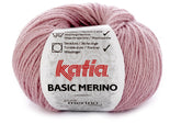 Katia Filato Basic Merino - 52% Merino Superwash - 48% Acrilico - 50 gr 120 mt - Colore 69 Rosa Scuro