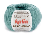 Katia Filato Basic Merino - 52% Merino Superwash - 48% Acrilico - 50 gr 120 mt - Colore 73 Blu Acqua