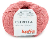 Katia fantasia di cotone e viscosa Estrella - 48% Cotone - 45% Viscosa - 4% Poliestere - 3% Poliammide - Colore 71 Anguria Corallo