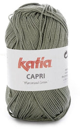 Katia Filato Capri - 100% Cotone Mercerizzato - 50 gr 125 mt - Colore 82137 Verde Medio