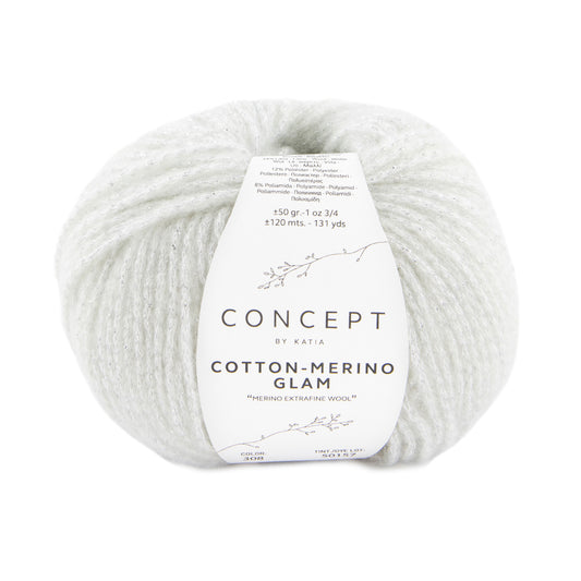 Katia Filato Cotton Merino Glam Colore 308 Panna 50 Grammi