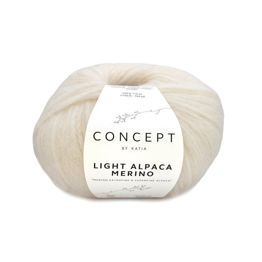 Katia Filato Light Alpaca Merino Colore 200 Panna 50 Grammi