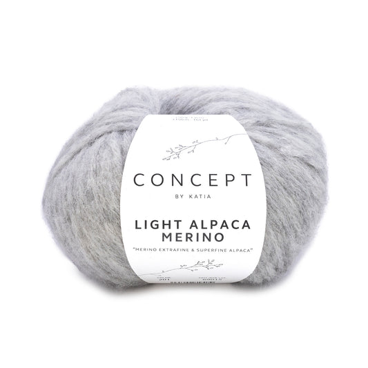 Katia Filato Light Alpaca Merino Colore 201 Grigio Chiaro 50 Grammi