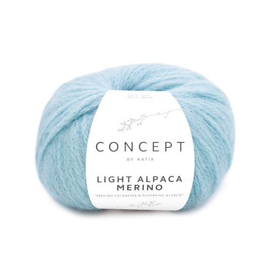 Katia Filato Light Alpaca Merino Colore 205 Blu Tiffany 50 Grammi