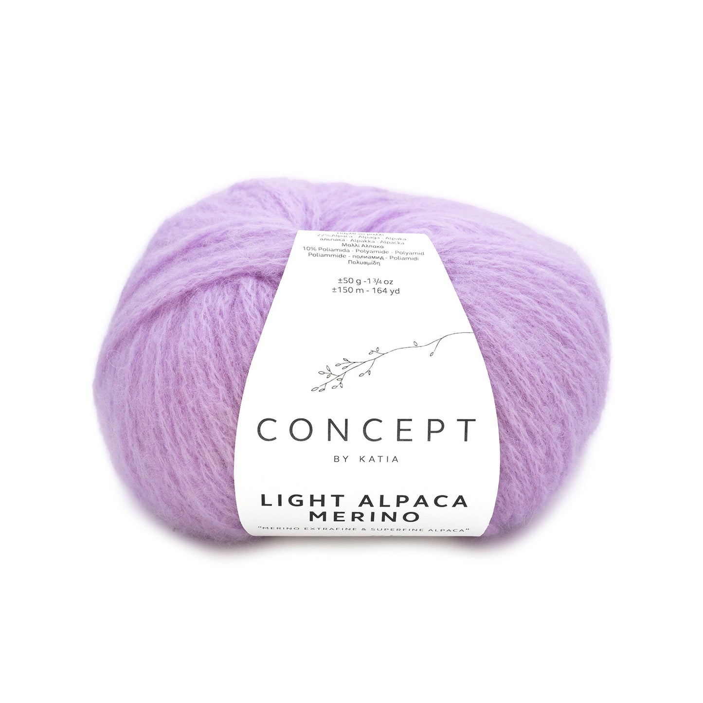 Katia Filato Light Alpaca Merino Colore 211 Lavanda 50 Grammi