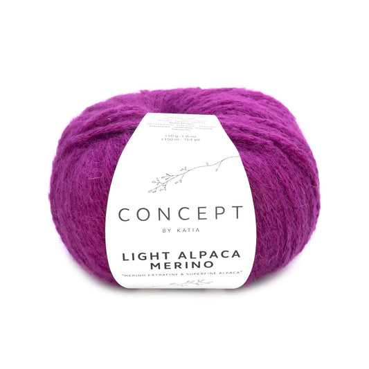 Katia Filato Light Alpaca Merino Colore 212 Viola 50 Grammi