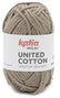 Katia Filato United Cotton - Mini gomitolo colorato in 100% cotone - Colore 11 Marrone Pallido