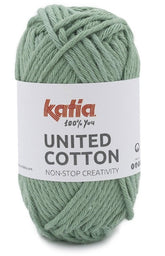 Katia Filato United Cotton - Mini gomitolo colorato in 100% cotone - Colore 19 Blu Turchese