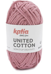 Katia Filato United Cotton - Mini gomitolo colorato in 100% cotone - Colore 26 Rosa Scuro