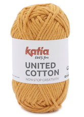 Katia Filato United Cotton - Mini gomitolo colorato in 100% cotone - Colore 29 Arancione
