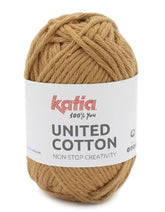 Katia Filato United Cotton - Mini gomitolo colorato in 100% cotone - Colore 30 Marrone Rame