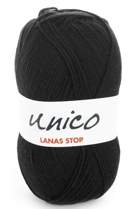 Katia Filato Unico Lanas Stop 100 gr - 266 mt Colore 02 Nero