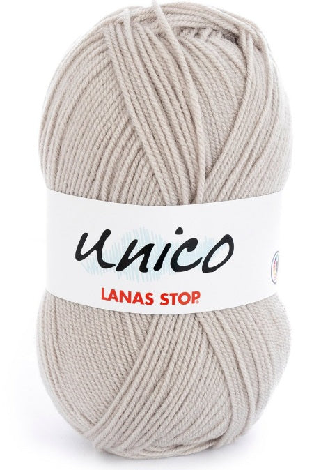 Katia Filato Unico Lanas Stop 100 gr - 266 mt Colore 10 Grigio Chiaro Perlato