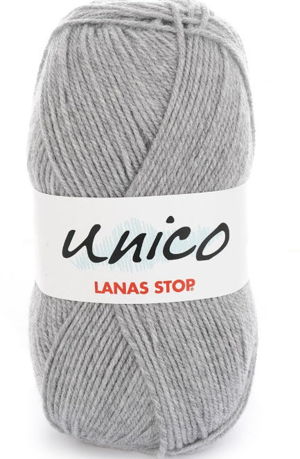 Katia Filato Unico Lanas Stop 100 gr - 266 mt Colore 11 Grigio Medio