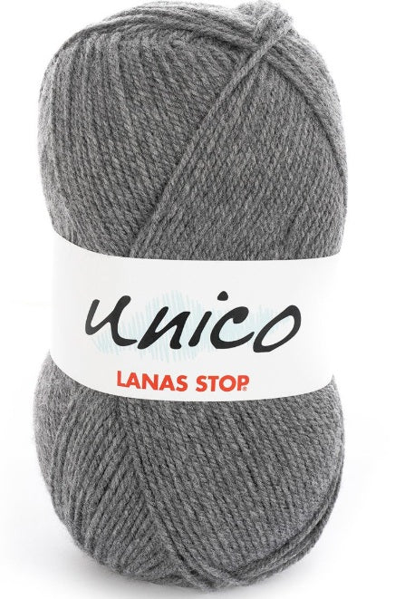 Katia Filato Unico Lanas Stop 100 gr - 266 mt Colore 12 Grigio Scuro