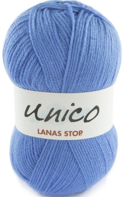 Katia Filato Unico Lanas Stop 100 gr - 266 mt Colore 42 Blu Luce
