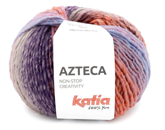 Katia Filato Azteca Colore 7896 Rosa-Lilla-Arancione 100 Grammi