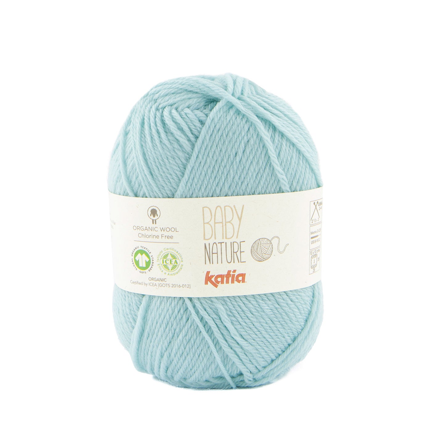 Katia Filato Baby Nature Colore 125 Turchese pastello 25 Grammi