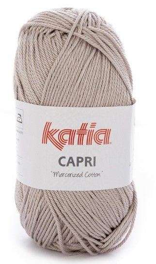Katia Filato Capri - 100% Cotone Mercerizzato - 50 gr 125 mt - Colore 82053 Grigio Pietra