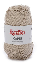 Katia Filato Capri - 100% Cotone Mercerizzato - 50 gr 125 mt - Colore 82067 Beige Chiaro