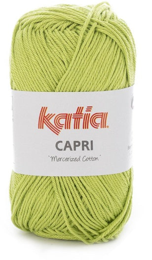Katia Filato Capri - 100% Cotone Mercerizzato - 50 gr 125 mt - Colore 82105 Pistacchio
