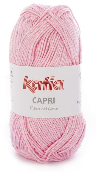 Katia Filato Capri - 100% Cotone Mercerizzato - 50 gr 125 mt - Colore 82121 Rosa Medio