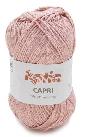 Katia Filato Capri - 100% Cotone Mercerizzato - 50 gr 125 mt - Colore 82184 - Rosa