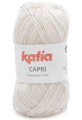 Katia Filato Capri - 100% Cotone Mercerizzato - 50 gr 125 mt - Colore 82199 Bianco Rosato