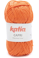 Katia Filato Capri - 100% Cotone Mercerizzato - 50 gr 125 mt - Colore 82201 Salmone Scuro